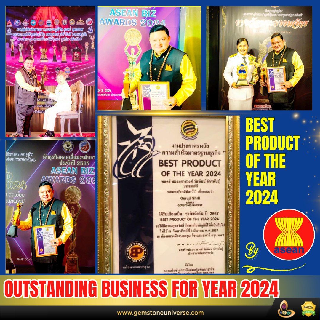 Guruji Shrii Arnav of Gemstoneuniverse at the ASEAN Business Awards 2024