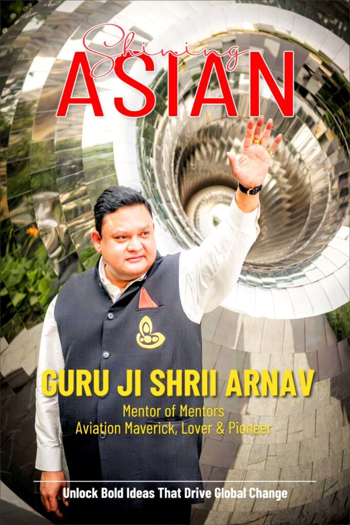 Cometh The Moment Cometh the Man- Guruji Shrii Arnav gracing the cover of the Shining Asian