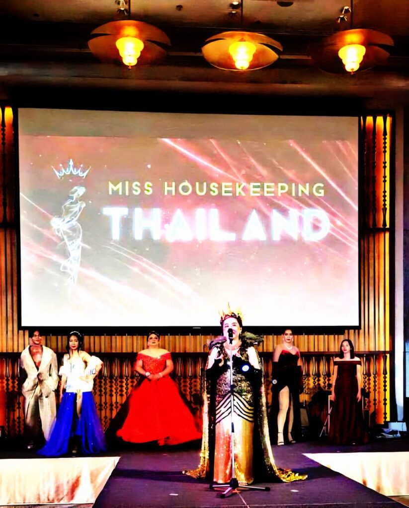 The Ms. housekeeping Thailand Award The most coveted award of the Evening and Ms Kalyakorn was the Head judge for it